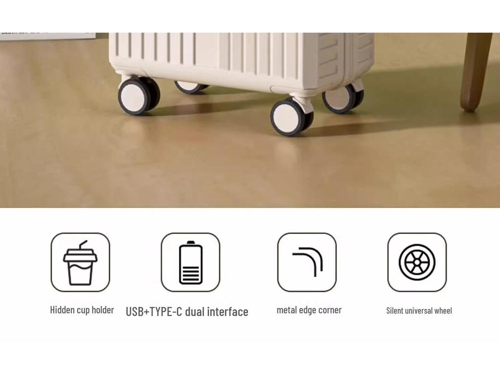 Valiză multifuncțională de 18 inch pentru fete, de cabină, cu încuietoare TSA și spațiu de depozitare de 20 inch