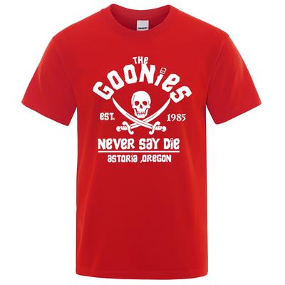 Camisetas de verão masculinas Oregon Pirate Flag Never Say Die Astoria Casual Shirt Cotton Breathable Short Sleeve Tops