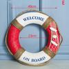 Navy Mediteranean Sea Family Adorment Life Buoy Wall Hanging Decorations Bar Home Decor Props Nautical Life Ring Wedding Crafts