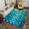 Colorful Iridescent Fish Scales Carpet Yoga Living Room Room Decor Children's Crawling Mat Doormat Area Rug Games Mat