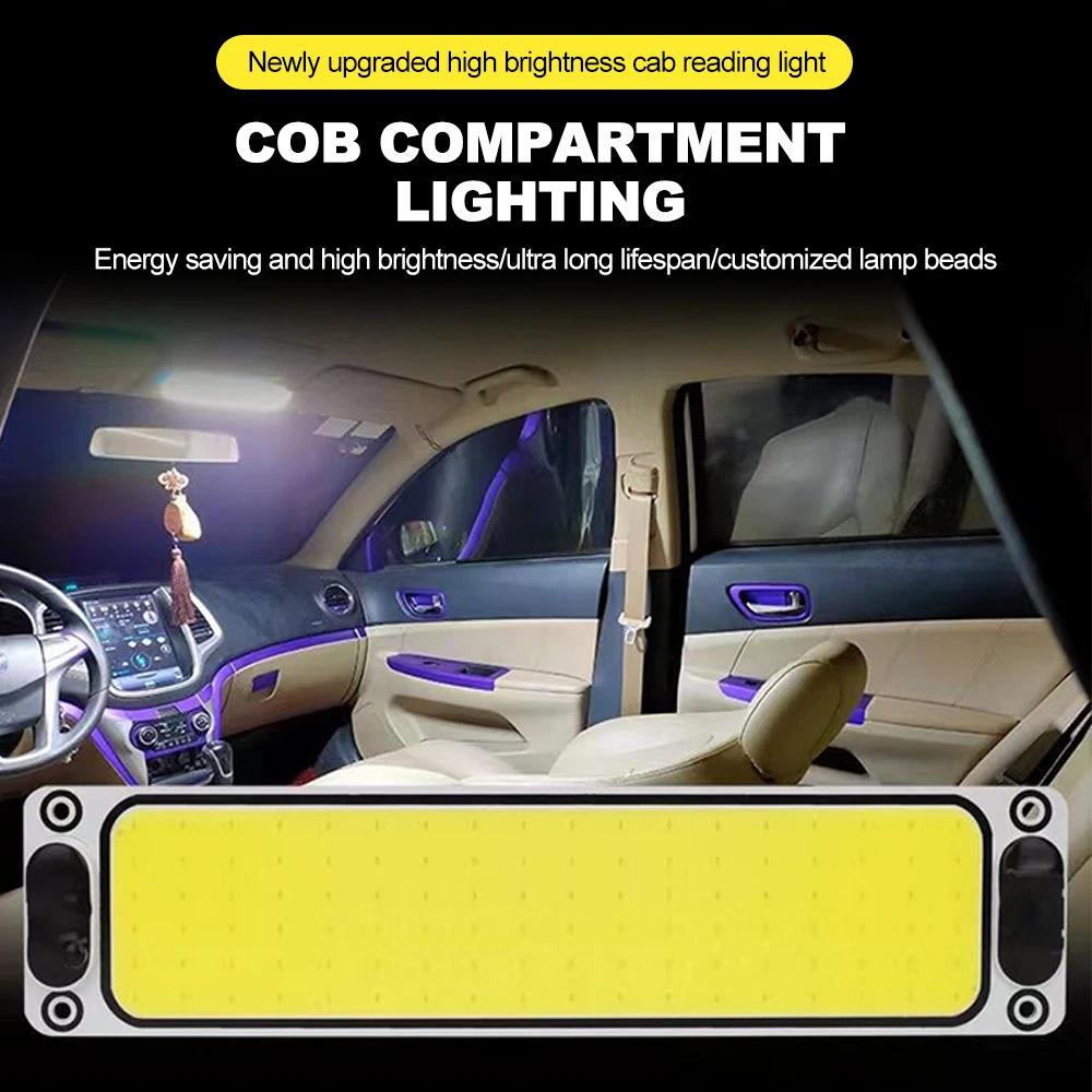 1pcs White Cob 108 SMD Led 12v 24v Panel Dome Lamp Auto Car Interior Reading Plate Light Roof Ceiling Interior Wired Lamp