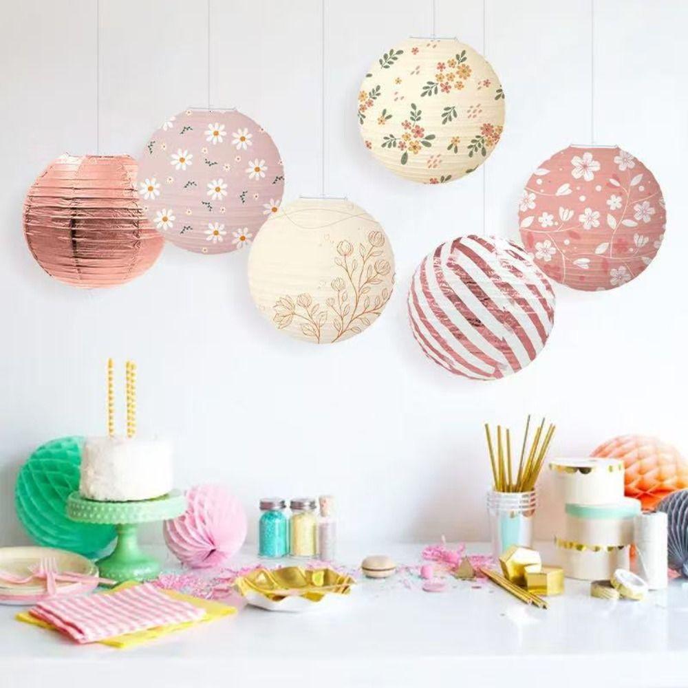 Handmade DIY Hanging Paper Lantern Chinese Style Party Pendant Round Hanging Decor Holiday Party