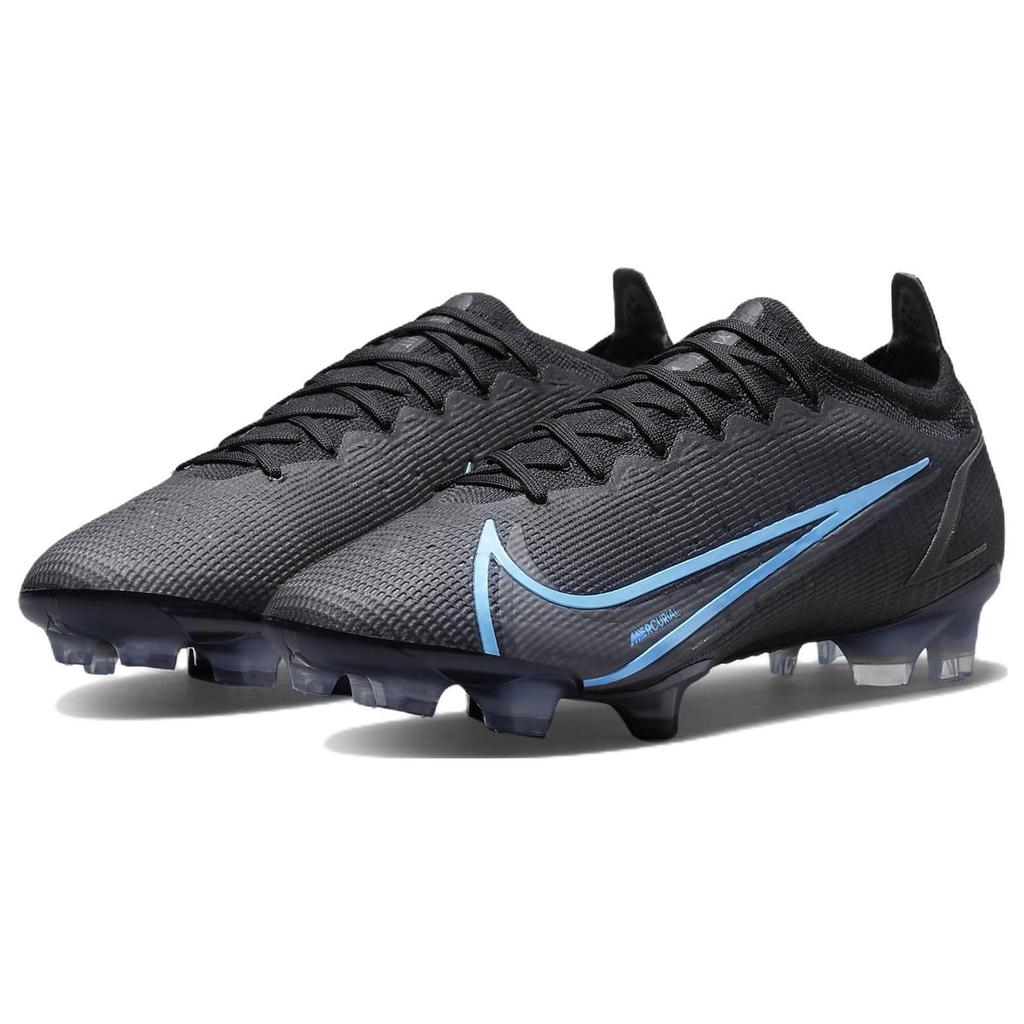 Nike Mercurial Vapor 14 FG Firm Ground Cushioning Slip Resistant Abrasion Resistant Soccer Shoes Men's Black Blue CQ7635-004