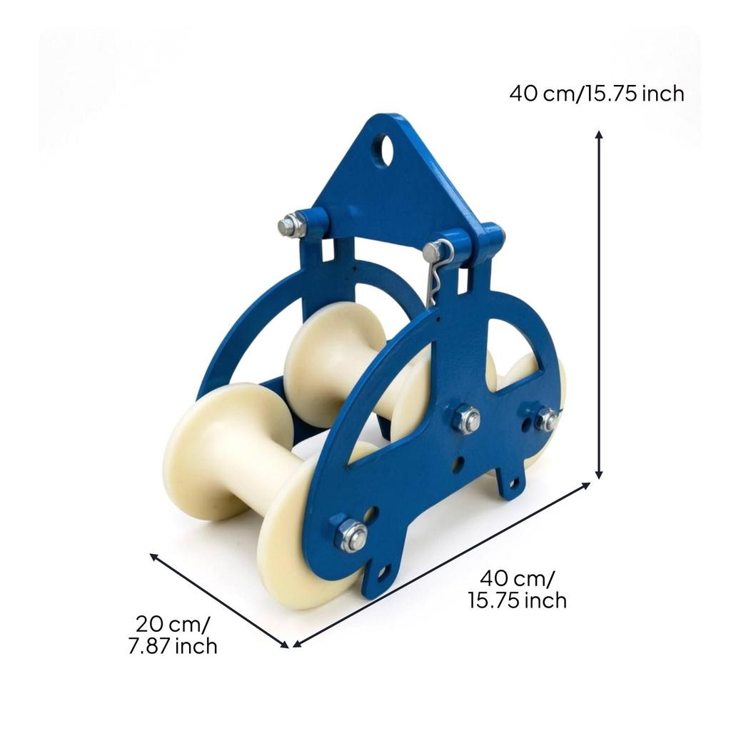 Cable Pulley Guide Heavy-Duty with Roller Wheels Industrial Wheel