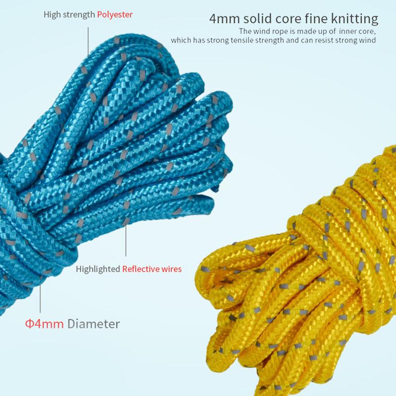 4Mm Thick Wind Rope Outdoor Windproof Rope Support Rod Pull Rope 4M Tent Rope