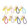 Porte-clés Motif Citron Mignon Incrustation de Strass Brillants Pendentif de Sac à la Mode Porte-clés Durable pour Filles Usage Quotidien Petit Cadeau