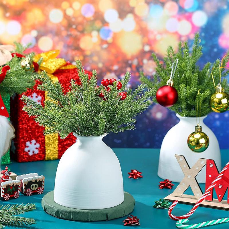 3/5/10Pcs Artificial Pine Branches Green Plants Pine Needles DIY Accessories For Garland Wreath Christmas And Home Garden Decor