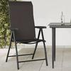 VidaXL Set of 8 Folding Garden Chairs, Patio Seats, Balcony Chairs, Outdoor Patio Furniture, Coffee Black 3270612