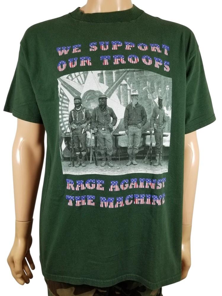 Vintage Rage Against the Machine We Support Our Troops T Shirt Unisex T-Shirt XXL