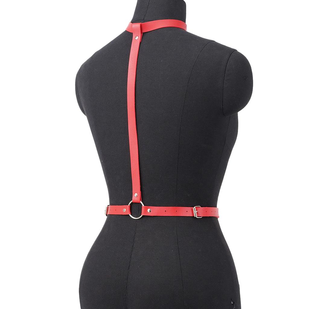 Women's Punk Leather Belt Gothic Street Style Fashionable Suspender Corset Decoration Accessories