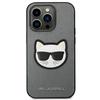 Karl Lagerfeld KLHCP14LSAPCHG iPhone 14 Pro 6.1" Hardcase Silver/silver Saffiano Choupette Head Patch