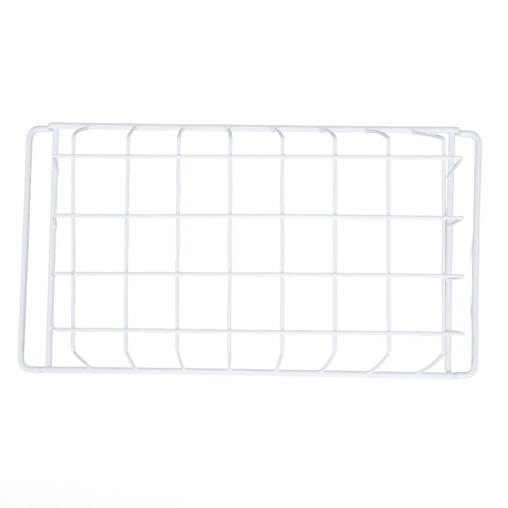 2Pcs Refrigerator Storage Basket Organizer Hanging Metal Rack with PE Coating Freezer Metal Wire Basket Kitchen Appliance