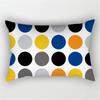 XUNYU Rectangular Polyester Print Pillowcase Yellow Geometry Home Cushion Cover Waist Pillowcase Car Chair Pillow Cover CE02