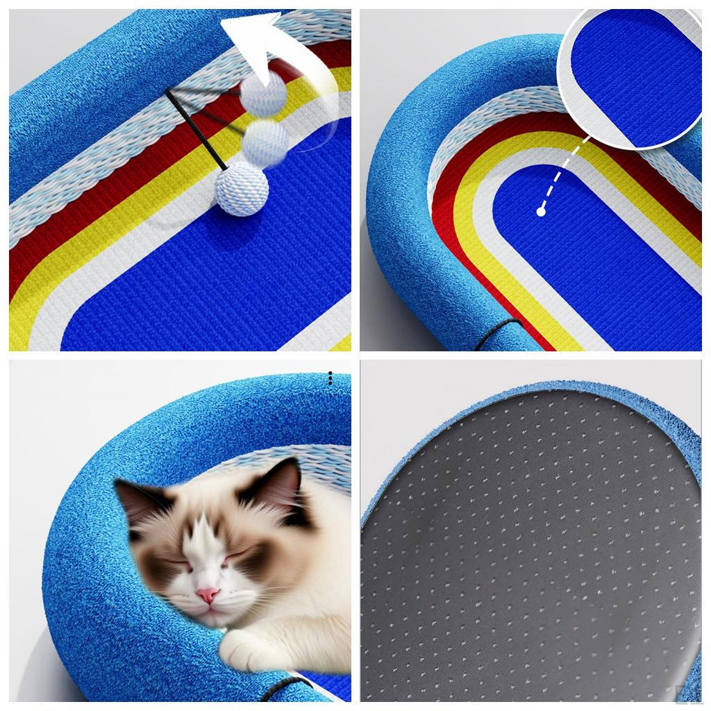 Cat Scratcher Bed Nonslip Prevents Furniture Damage Grinding Claw Toy Durability Practical Supplies