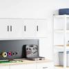 VidaXL Armoires murales de garage 2 pcs blanc bois d'ingénierie, armoire, placard mural de garage, armoire à outils murale 860608
