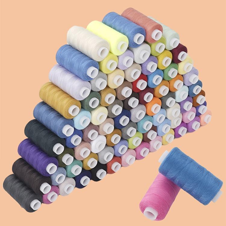 402 Nähgarn, 80-Farben-Garnset, DIY-Farbkombination, kleine Rolle, 100 m, feste Farbe, Handnähgarn