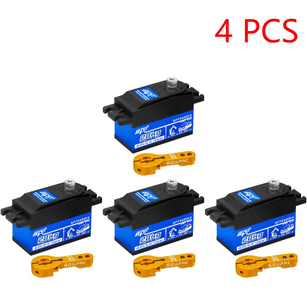 20kg High Torque Servo with Steering Servo Arm Metal Gear Servo for 1/10 RC Car For Tamiya For Touring Drift Car/Boat 1-5 PCS