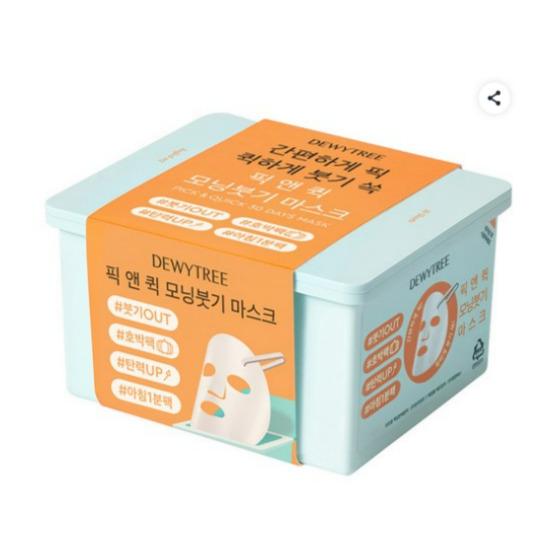 Dewytree Pick & Quick Daily Sheet Mask Morning Depuffing & Refresh Care 30pcs