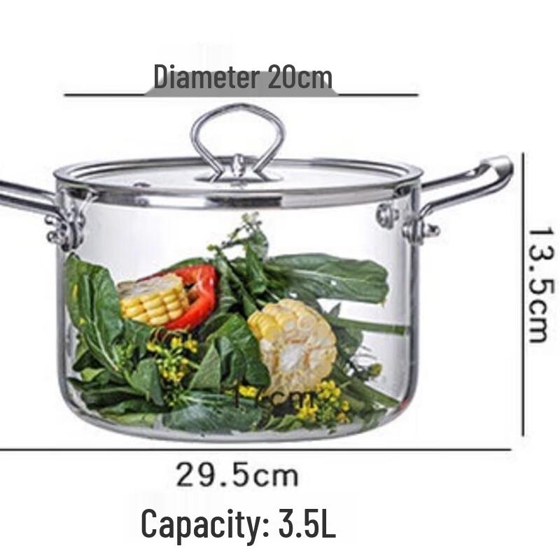 YOSHIDA Craftsman 3.5L Glass Pot with Stainless Steel Handle