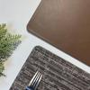 Nordic Faux Wood Grain Leather Heat-Resistant Dining Mat for Home, Hotel, or Restaurant.