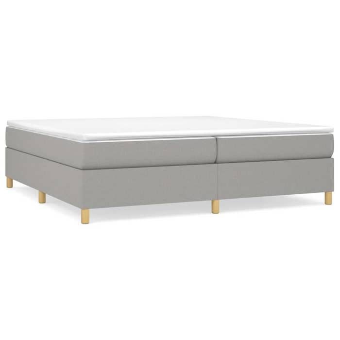 Maison Exclusive - Sommier à lattes de lit avec matelas Gris clair 200x200cm Tissu