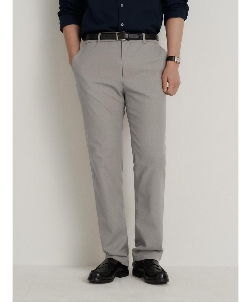 Binpolmen Linen Blend Oxford Standard Fit Pants Beige