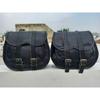Black Leather Motorcycle Saddle Bag 2 Side Panniers Luggage Saddlebags Tool Bags