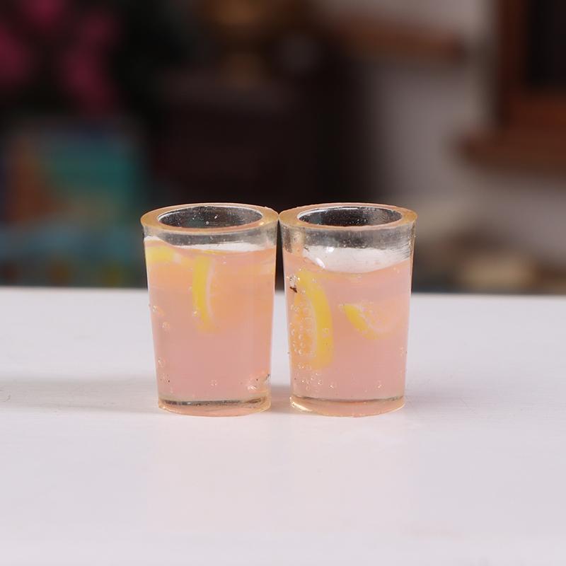 1Set 1/12 Scale Dollhouse Miniature Food Fruit Juice Milk Jug Kettle With Cup Play Model Ornament Doll House Decorative Toys