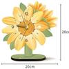 Sunflower Clock Ornament, New High-end Style for Living Room, Sideboard, Table Painting, Bedroom Table Clock