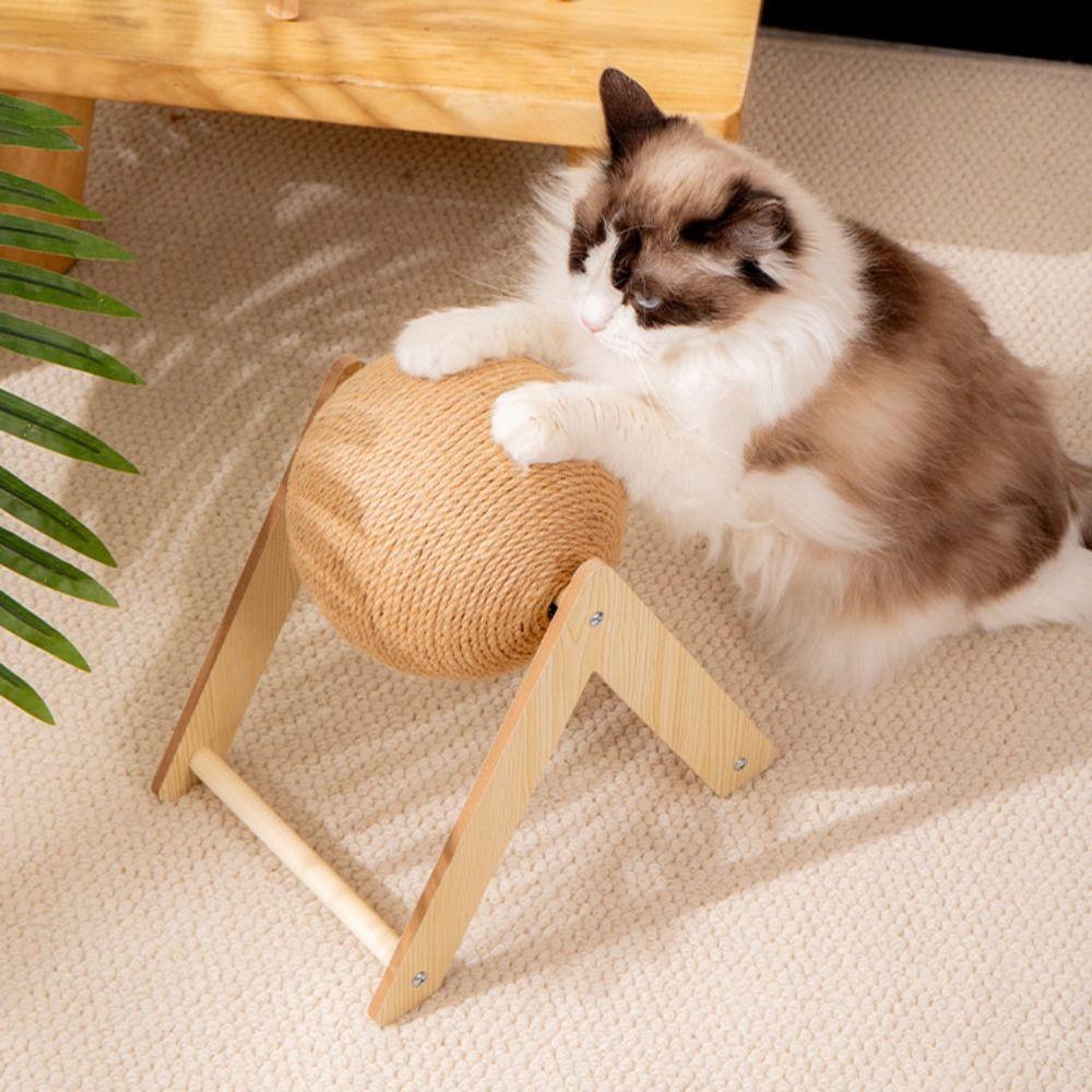 Sisal Rope Cats Scratcher Non-falling Off Pet Supplies Cat Scratching Ball  For Kittens