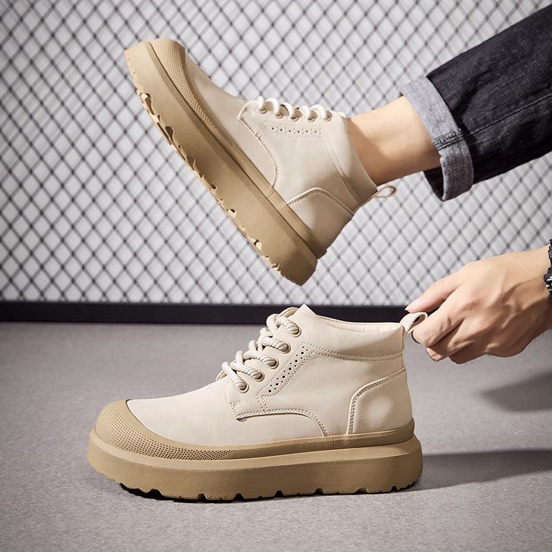 Winter high-top Martin boots men's big autumn and winter retro tooling boots thick-soled outdoor casual shoes