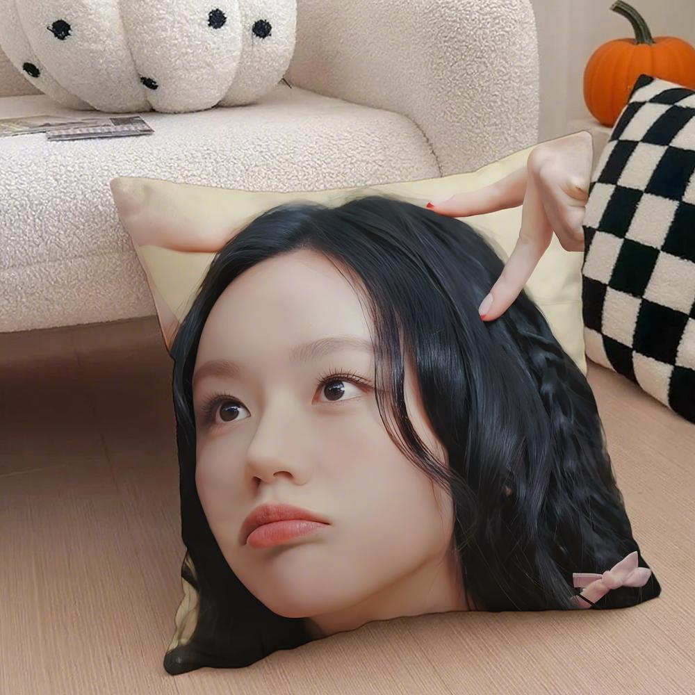 singer bubbly LLee Hyeri Cushion Cover Throw Pillow Cover Hidden Button Durable Polyester Chair Cushion