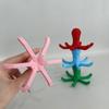 6 Claws Octopus Cup Drain Rack Big Octopus Blue Red Water Bottle Drying Rack Modern Design 3D Printing Water Cup Holder
