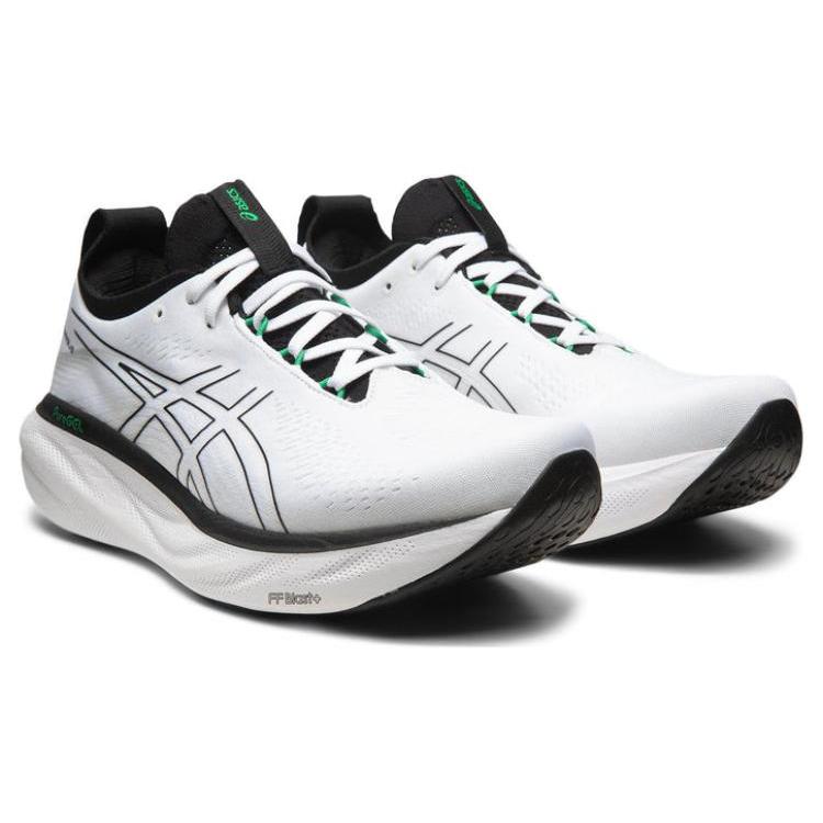 New Asics Gel Nimbus 25 White Black 1011B547-103