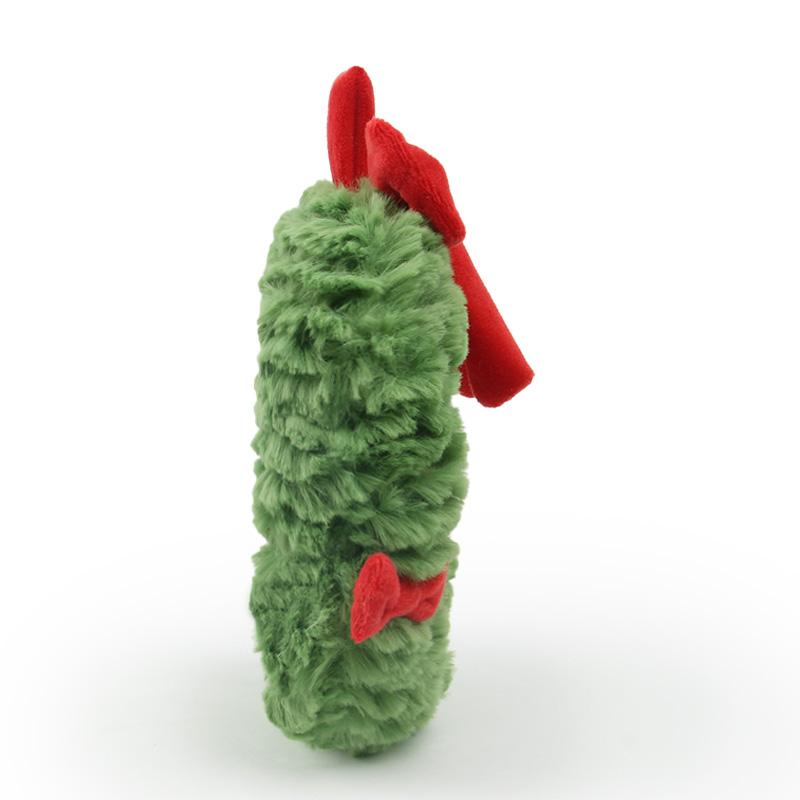 17CM Christmas Wreath Plush Jewelry With Cute Smiling Face Plush Doll Christmas Tree Decoration Home Decoration