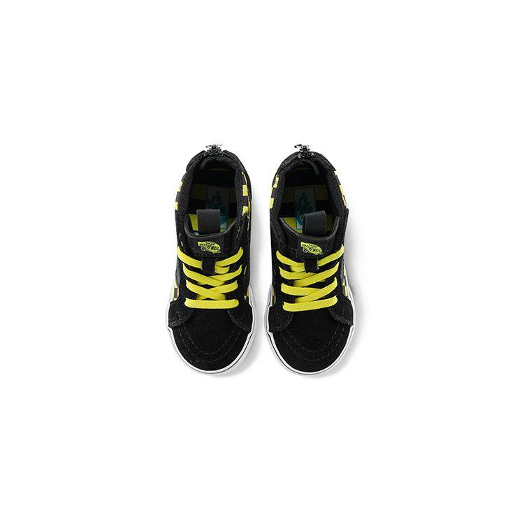 Wheres Waldo? x Vans Sk8-Hi Zip Toddler Odlaw Baby Sneakers Black Vibrant-Yellow True-White VN0A4BV14UE