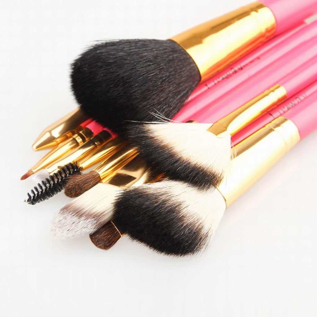 10 Animal Hair Makeup Brush Set Soft Wool Loose Powder Brush Blush Brush Eyelash Curl Brush Newbie Full Beauty