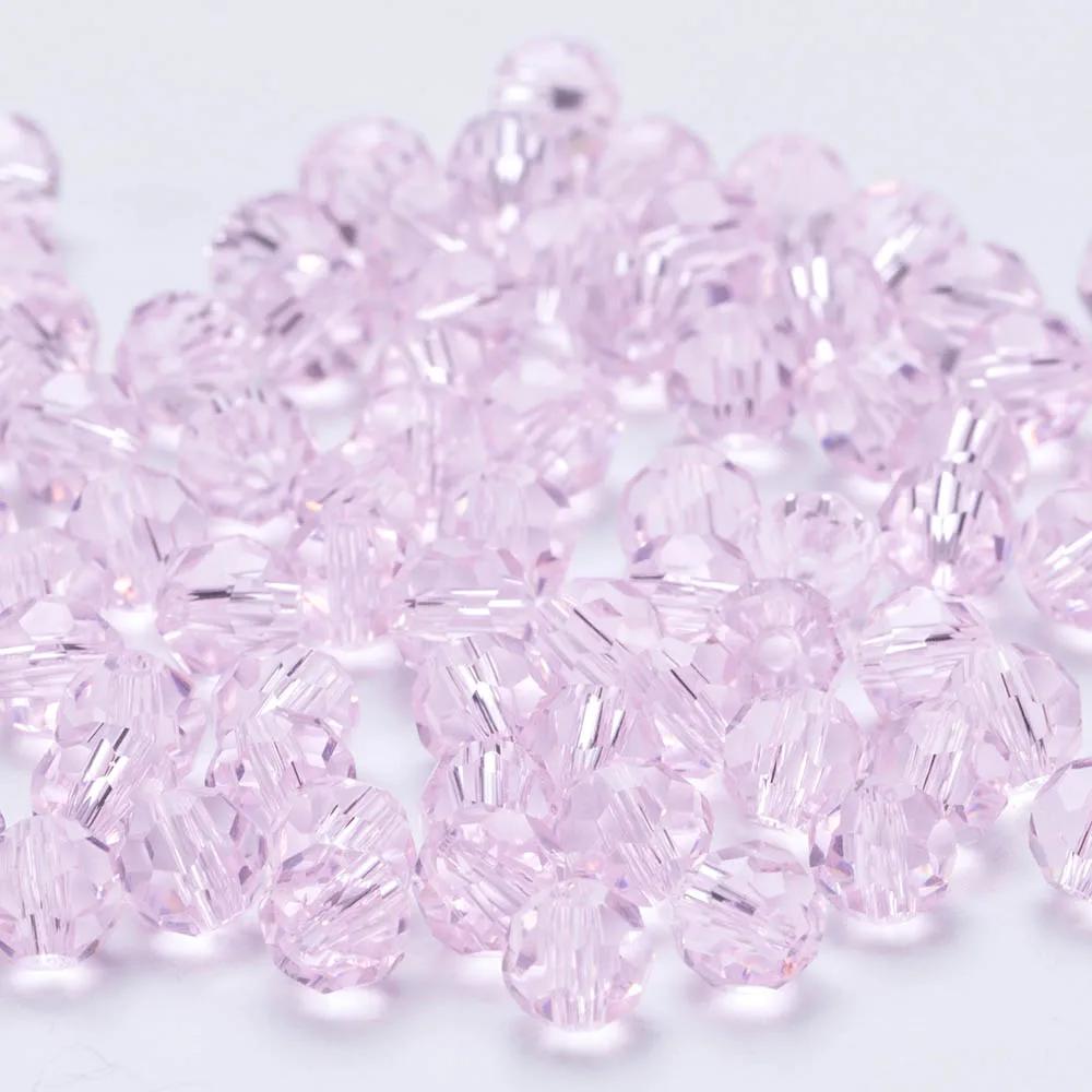 3 4 6 8mm AB color Round Crystal Beads Faceted Transparent Glass Bead Loose Spacer Bead for Jewerly Making DIY Bracelet Necklace