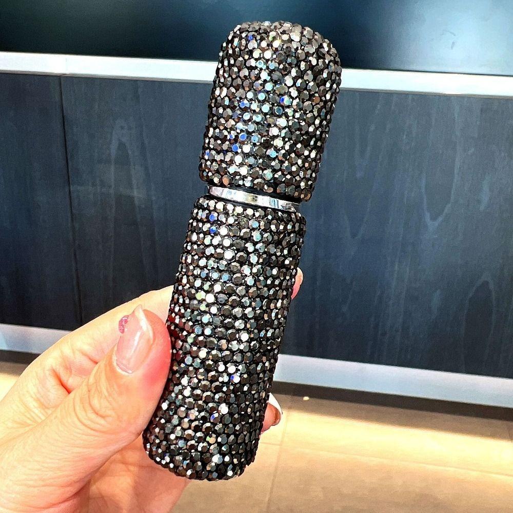 New 10ml Perfume Bottle Full Rhinestone Portable Refillable Bottles Empty Glass Storage Container Makeup Tool