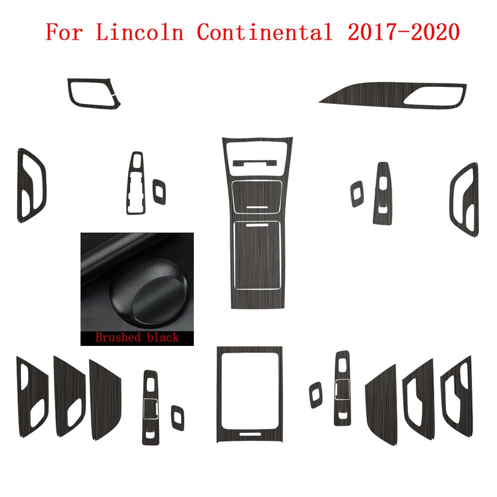 Car-Styling Carbon Fiber Car Interior Center Console Color Change Molding Sticker Decals For Lincoln Continental 2017-