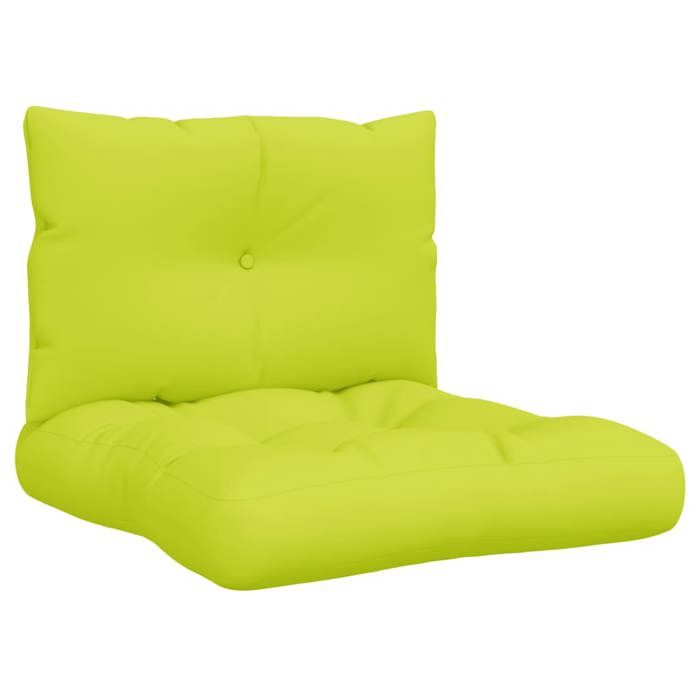 VidaXL Coussins de palette lot de 2 vert vif tissu 360845