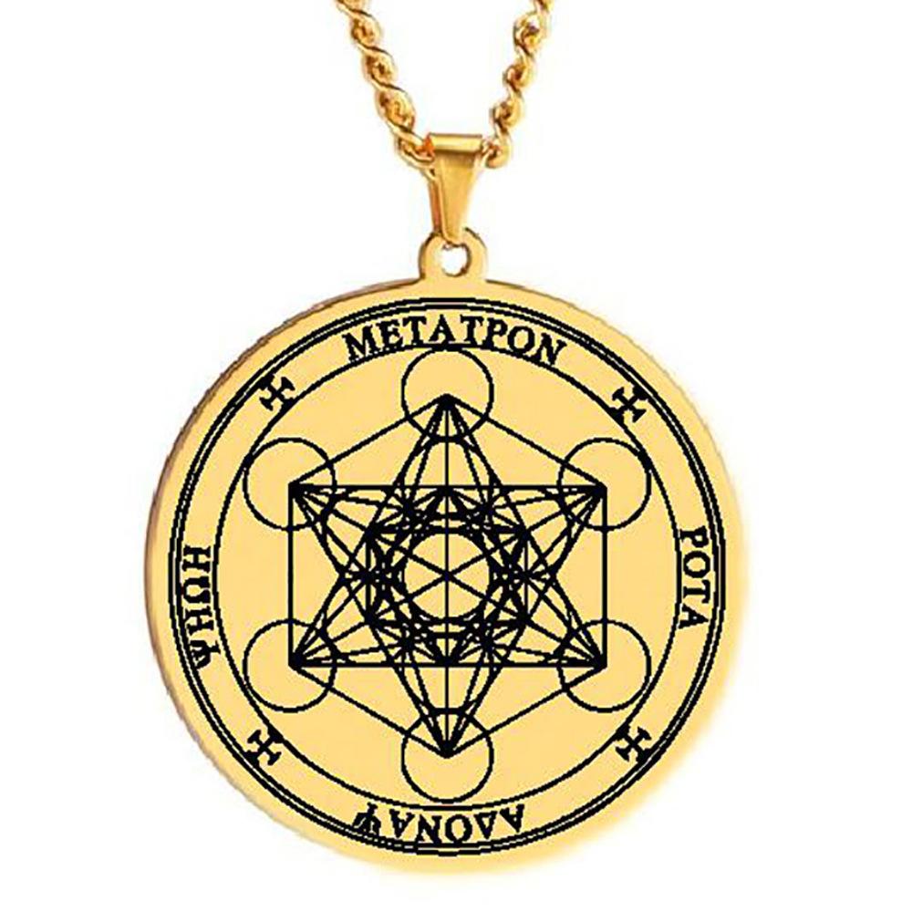 Šperky Archanděl Metatronova kostka Amulet Andělská ochrana Laserem značený náhrdelník