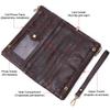 MISFITS Männer Marke Organizer Brieftaschen Aus Echtem Leder Doppel-reißverschluss Handtasche Mann Kuh Leder Lange Geldbörse Multi-funktion Telefon Tasche