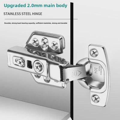 Hydraulisches Federpufferscharnier aus Edelstahl 304 für Schrank- und Kleiderschranktüren