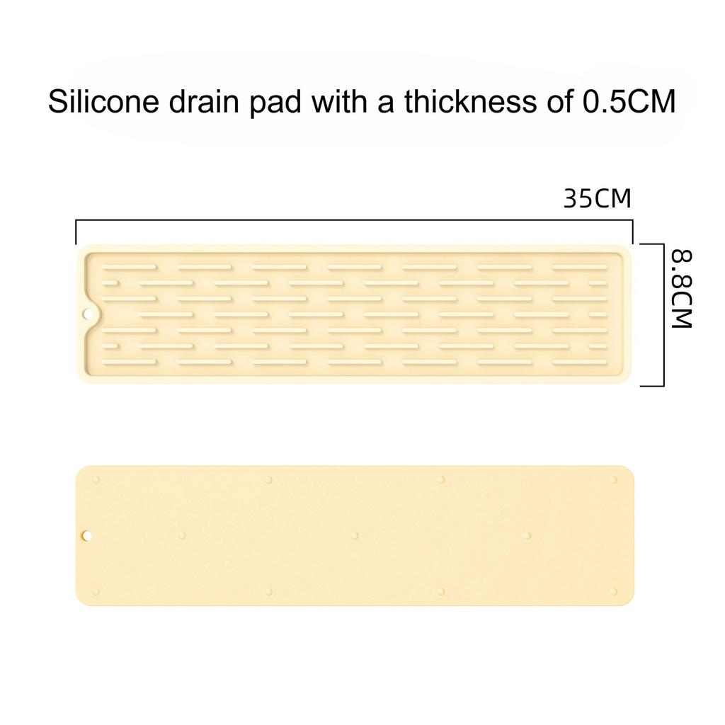 1pc Non-Slip Silicone - Heat-Resistant Kitchen Sink Countertop with Drainage, Dish Rack Bowl Utensil Holder, kitchen accessories