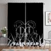Radiohead Cortinas para Dormitorio Cortinas Modernas para Sala de Estar 2 Piezas Decoración de Halloween Visillos Cortina Blackout Separador Niño