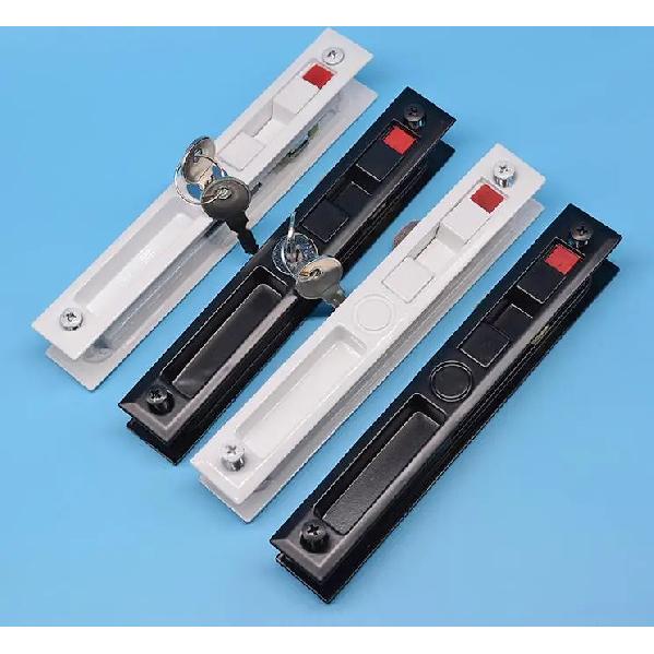 Glass Sliding Door Locks Aluminum Alloy Invisible Lock Patio Kitchen Living Room Bathroom Double Hook Lock Furniture Hardware