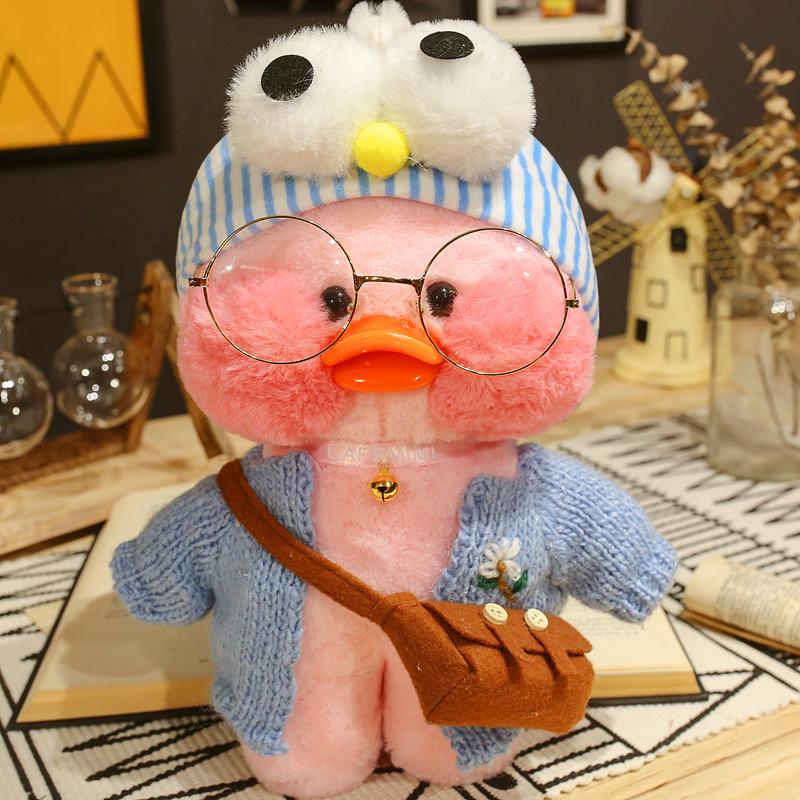 30cm Cute Lalafanfan Stuffed Soft Doll Plush Toy Kawaii Aminal Toys Girl Dressing Wearing Clothes Birthday Gifts