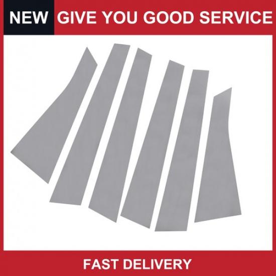 6 Stück Auto Säulen Fensterleisten Abdeckungen für Chevrolet Impala 06-13 Chrom Silber Ton