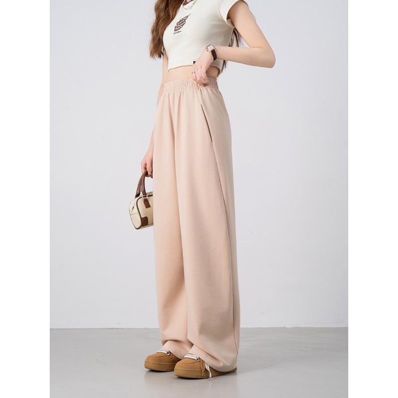 

Весенне-летние прямые банановые спортивные брюки кэжуал с широкими штанинами, женские удобные эластичные гаремные спортивные штаны с высокой талией L